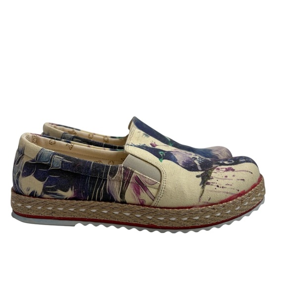 GOBY Peacock Bird-Print Slip-On Espadrilles in Multi Color $185 - Picture 2 of 6